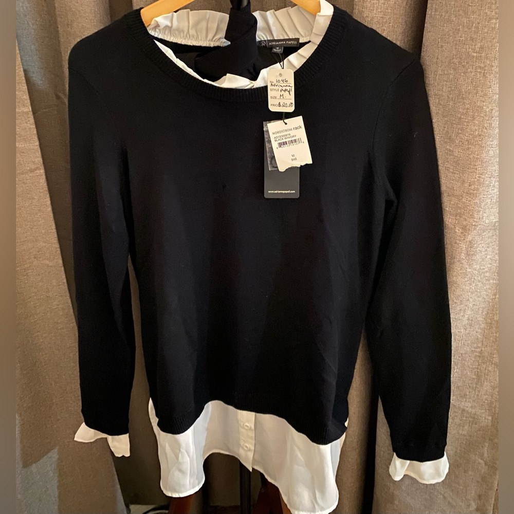 Mix media blouse from Nordstrom Rack with tags